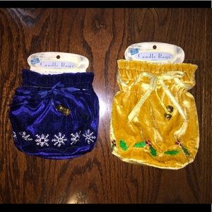 Lovely velvety candle bags for gifts